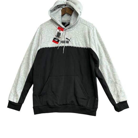 NEW Puma Men's M Colorblock Hoodie Sweatshirt Cotton Polyester Blend Casual - Picture 1 of 8